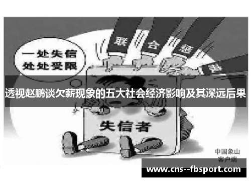 透视赵鹏谈欠薪现象的五大社会经济影响及其深远后果