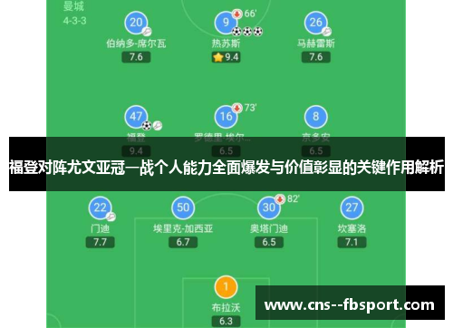 福登对阵尤文亚冠一战个人能力全面爆发与价值彰显的关键作用解析 福登对阵尤文亚冠一战个人能力全面爆发与价值彰显的关键作用解析